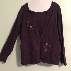 Purple falling leaves top